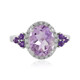 Lavendel-Amethyst-Silberring