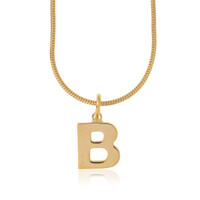 Silberhalskette- Buchstabe B
