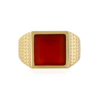 Roter Onyx-Silberring