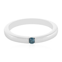Blauer I Brillant-Silberring
