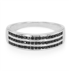 Schwarzer Spinell-Silberring