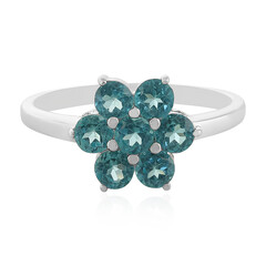 Blauer Apatit-Silberring
