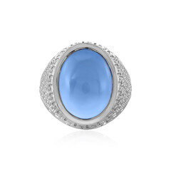 Blauer Onyx-Herren-Silberring