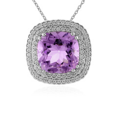 Lavendel-Amethyst-Silberhalskette