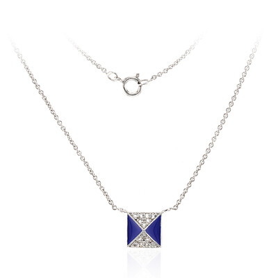 Weißer Topas-Silbercollier