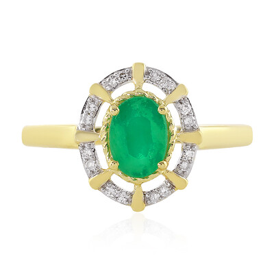 Brasilianischer Smaragd-Goldring