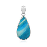 Blauer Atacama-Opal-Silberanhänger