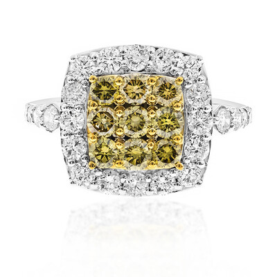 Grüner SI1 Brillant-Goldring (CIRARI)