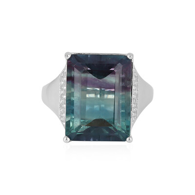 Mehrfarbiger Fluorit-Silberring