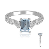 AAA-Brasilianischer Aquamarin-Goldring (AMAYANI)