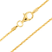 Silber-Criss-Cross-Kette - 80 cm - 4,58 g - vergoldet