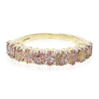 Nicht erhitzter Padparadscha-Saphir-Goldring