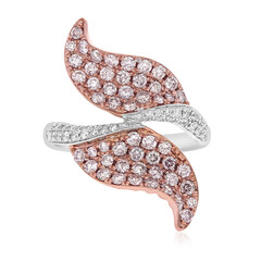 Pinkfarbener I1 Diamant-Goldring (CIRARI)