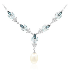 Süßwasserzuchtperlen-Silbercollier