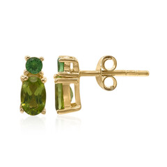 Burmesischer Peridot-Silberohrringe
