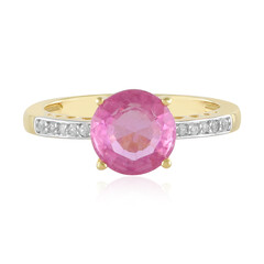 Pinkfarbener Madagaskar-Saphir-Silberring