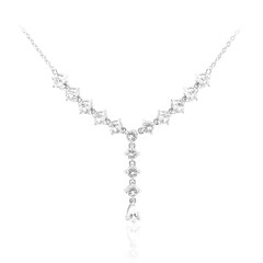 Weißer Topas-Silbercollier