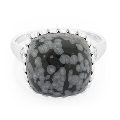 Schneeflocken-Obsidian-Silberring