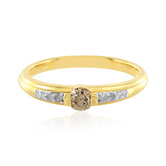 PK Champagner-Diamant-Silberring