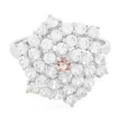 Padparadscha-Saphir-Silberring