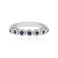 Blauer Saphir-Silberring