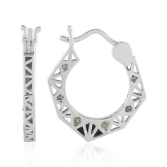 I2 Champagner-Diamant-Goldohrringe (Ornaments by de Melo)