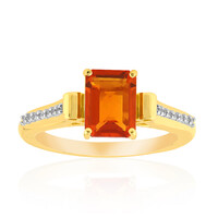 Mexikanischer Feueropal-Goldring
