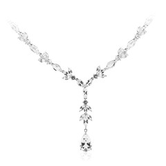 Weißer Topas-Silbercollier