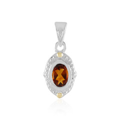 Madeira-Citrin-Silberanhänger mit Gold (Granulieren)