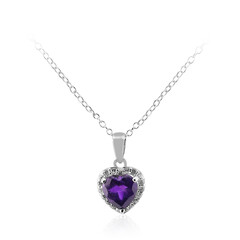 Marokkanischer Amethyst-Silberhalskette