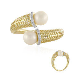 Süßwasserzuchtperlen-Goldring (Ornaments by de Melo)