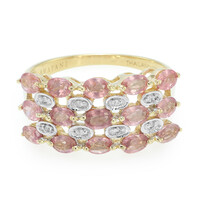 Nicht erhitzter Padparadscha-Saphir-Goldring (AMAYANI)