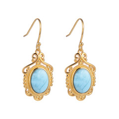 Larimar-Silberohrringe