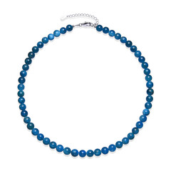 Blauer Apatit-Silberhalskette