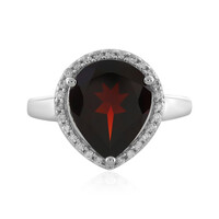 Mosambik-Granat-Silberring