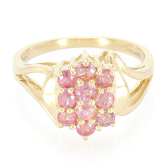 Nicht erhitzter Padparadscha-Saphir-Goldring (AMAYANI)