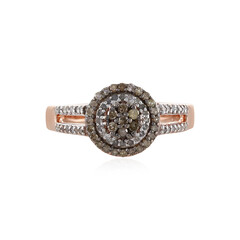 I3 Schokoladen-Diamant-Silberring