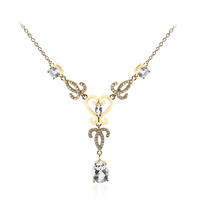 Weißer Topas-Silbercollier