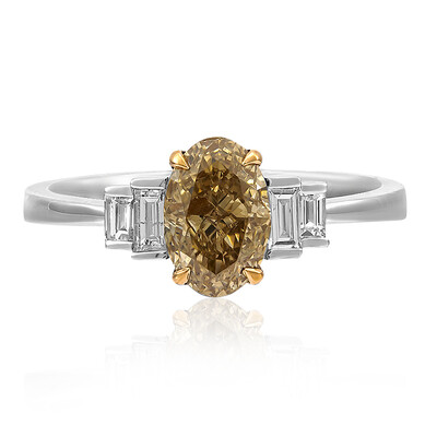 SI2 Schokoladen-Diamant-Goldring (CIRARI)