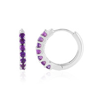 Sibirischer Amethyst-Silberohrringe