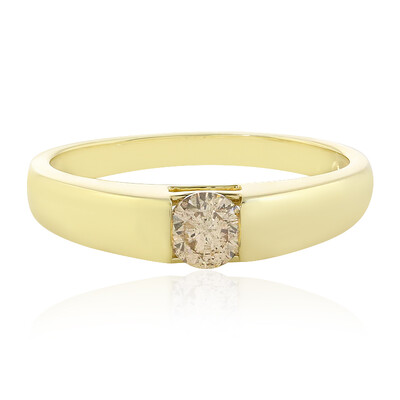 I Schokoladen-Brillant-Goldring