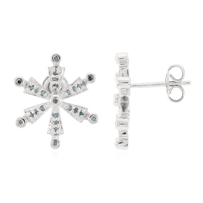 Fancy-Diamant-Silberohrringe