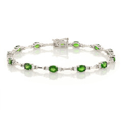 Russischer Diopsid-Silberarmband