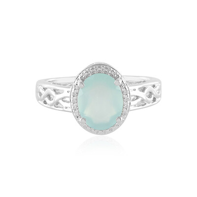 Aqua-Chalzedon-Silberring