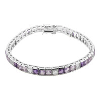 Edelstein-Silberarmband
