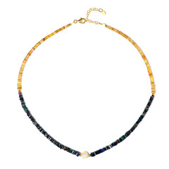Opal-Silberhalskette