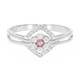 Padparadscha-Saphir-Silberring