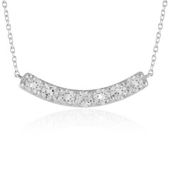 Weißer Topas-Silbercollier