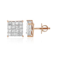 SI1 (H) Diamant-Goldohrringe