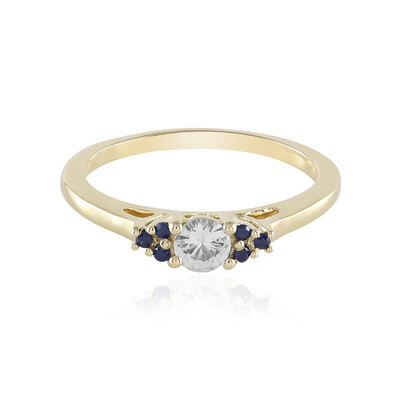 Weißer Saphir-Goldring (Adela Gold)
